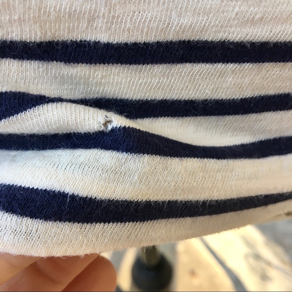 J. Crew Striped Necklace Tee 3/4 Length Sleeves Size XS - Picture 12 of 15